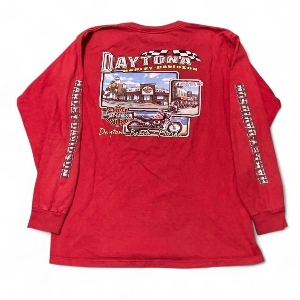 Harley Davidson long-sleeve graphic‎ tee Holoubek USA Daytona beach L/21